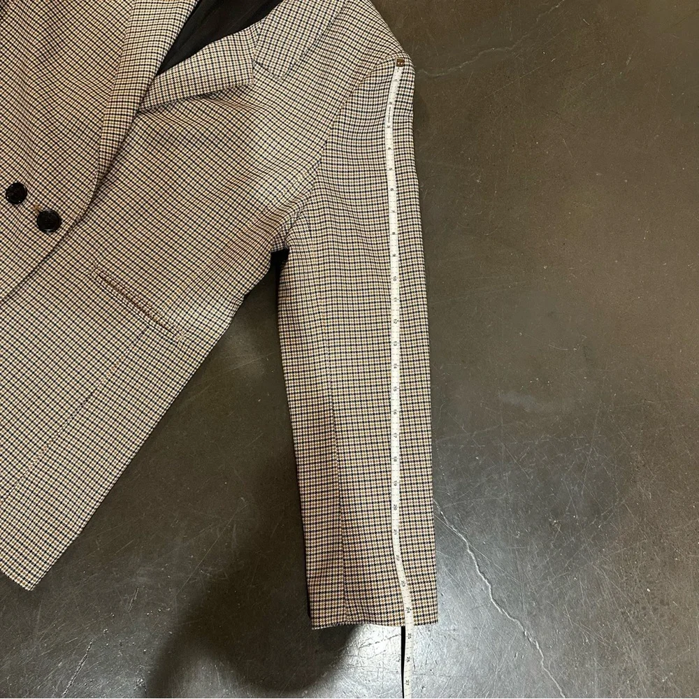 Anine Bing Women's Plaid Blazer - Brown and Black